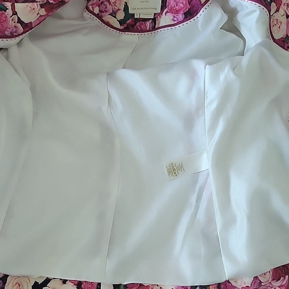 Kate Spade New York Rose Print Millie Blazer Size 0 - Picture 9 of 14